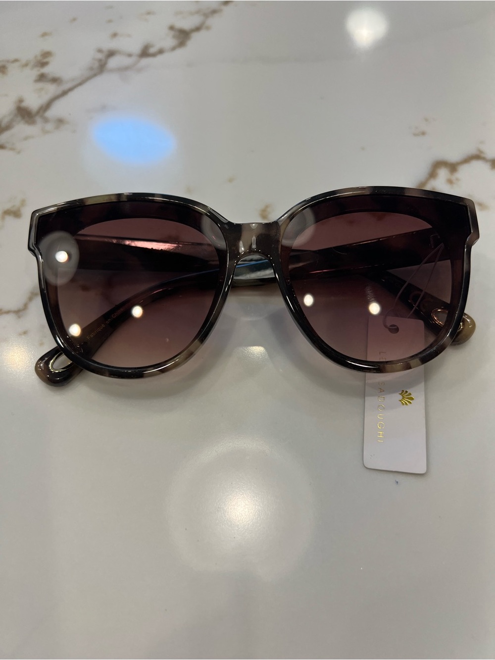 Lele Sadoughi Brown Gradient Tortoiseshell Women's Sunglasses